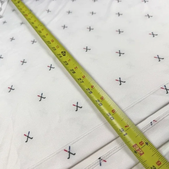 Bermuda Sands Golf Polo Mens 2XL 'Clubs White' Print Performance S/S White NWT - Picture 6 of 13